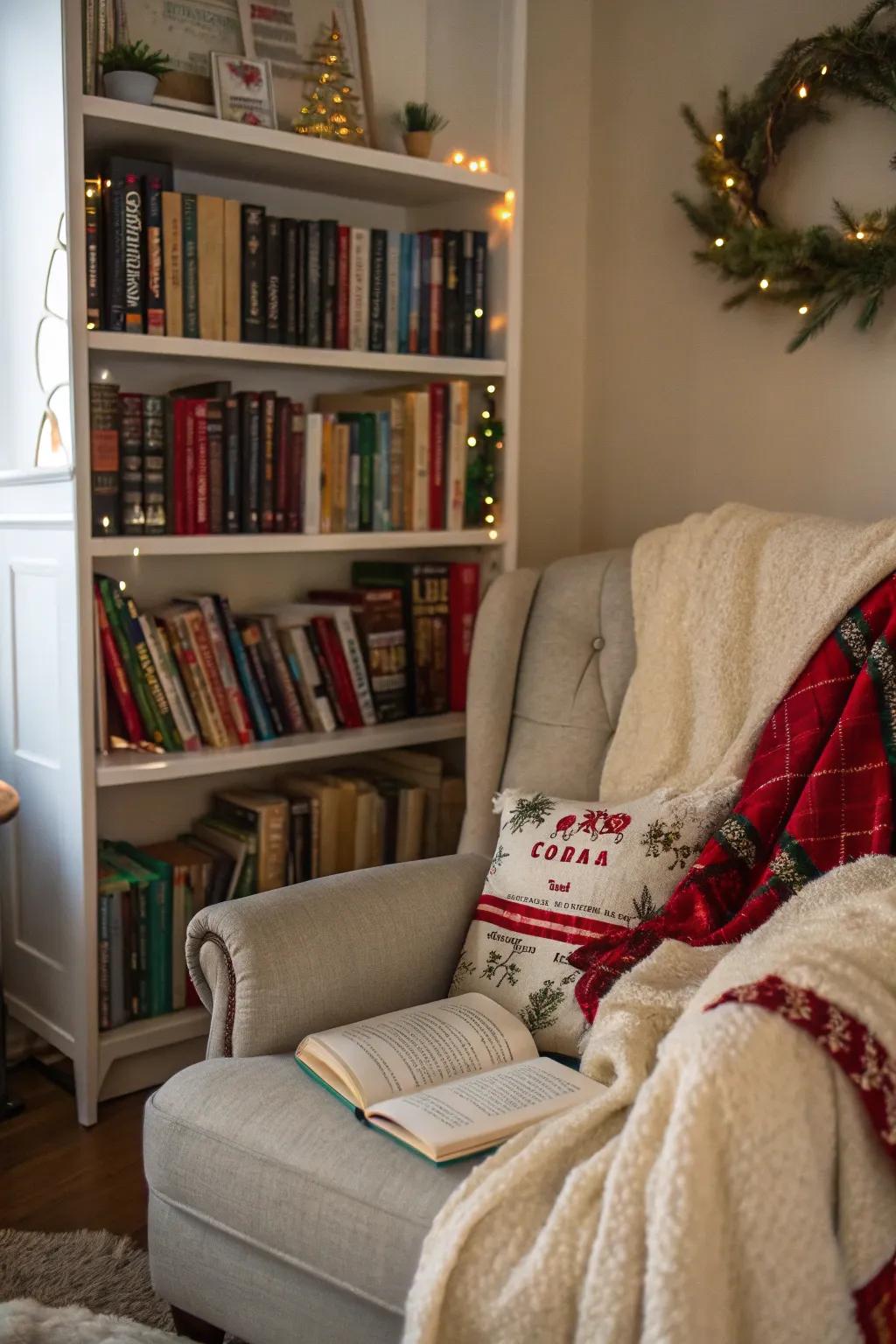 A snug perusing recess is ideal for unwinding during the holiday period.