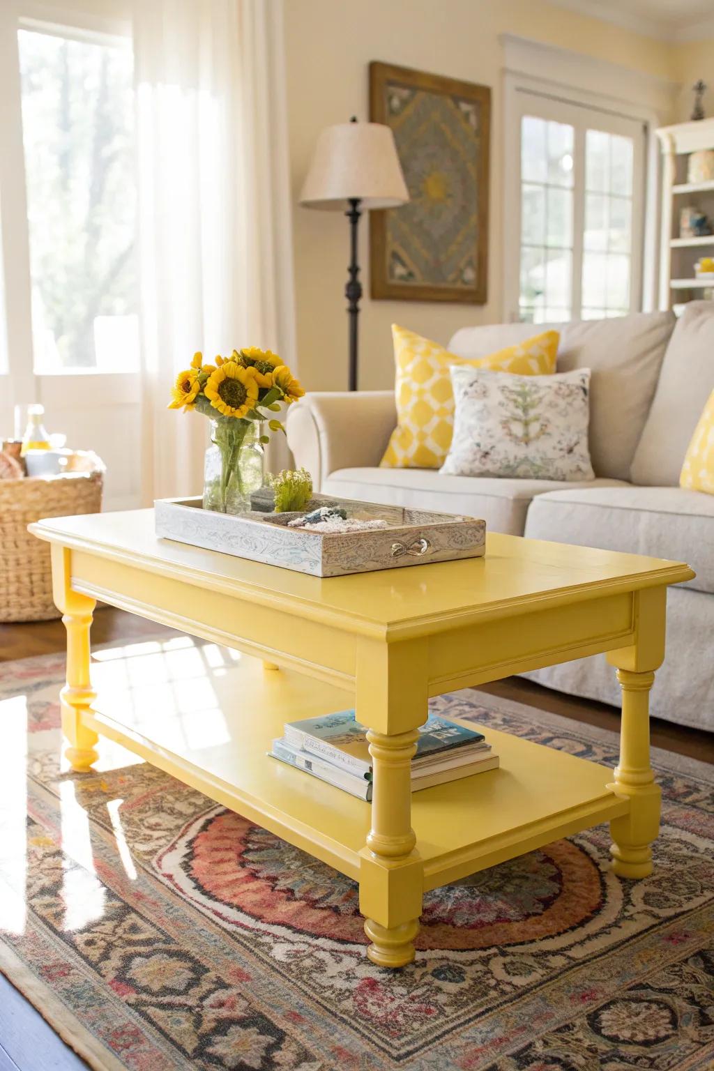 Golden light adds a cheerful and sunny touch to any room.