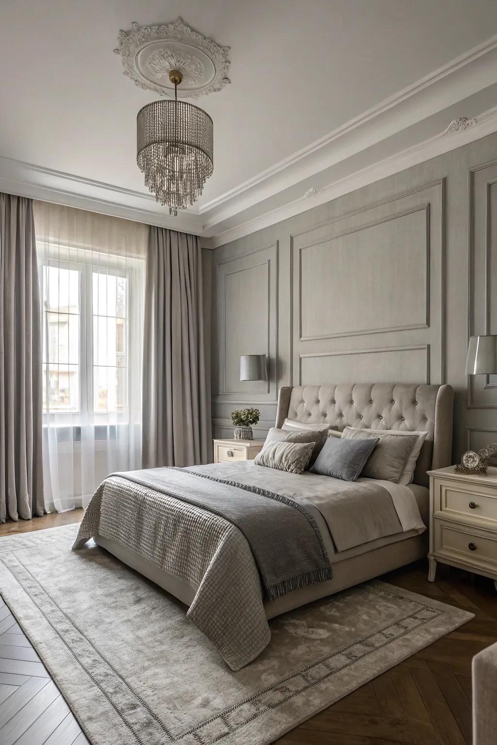 Single-hue schemes create a harmonious and elegant bedroom.