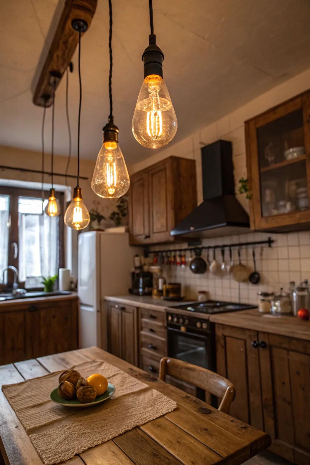 Ornamental illumination light sources can add a warm time-worn flourish.