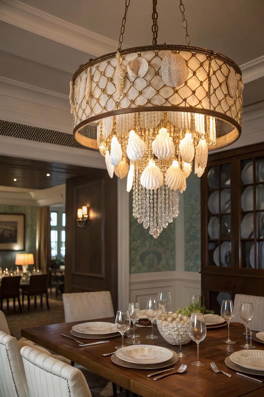 A candelabra that captures the beauty of the sea.