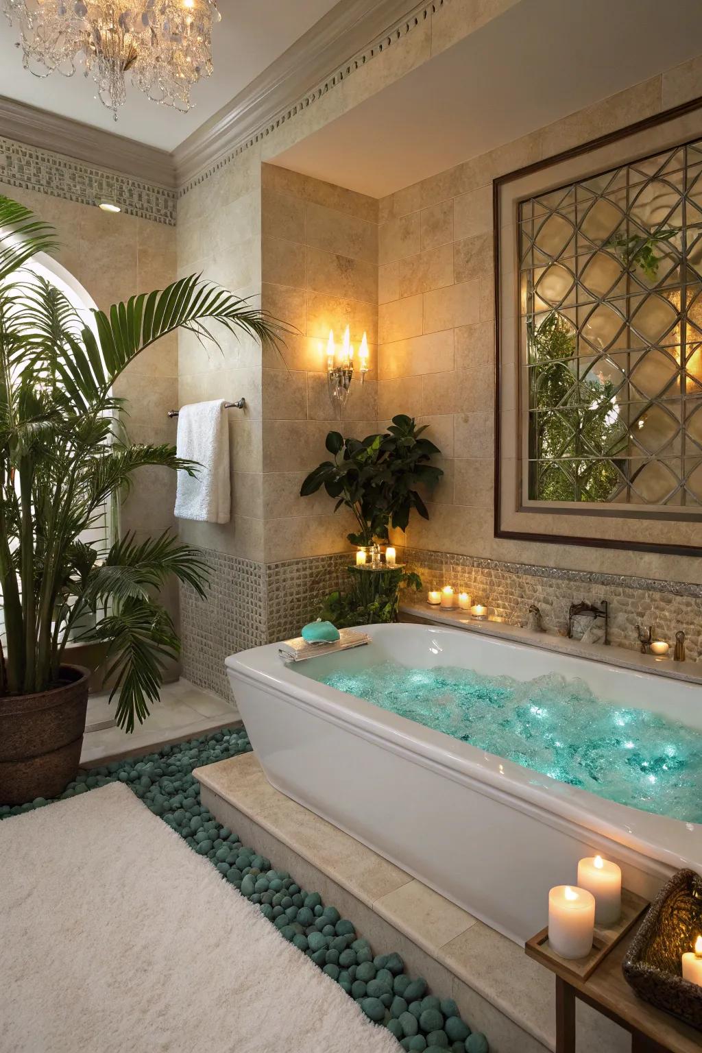 Minerals in the bathing room can transfigure it into a serene, spa-like hideaway.