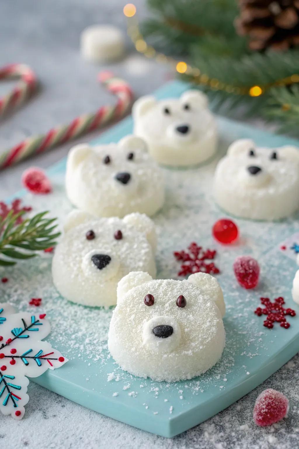 Cute frosty polar creature snacks which are great for family pleasure.