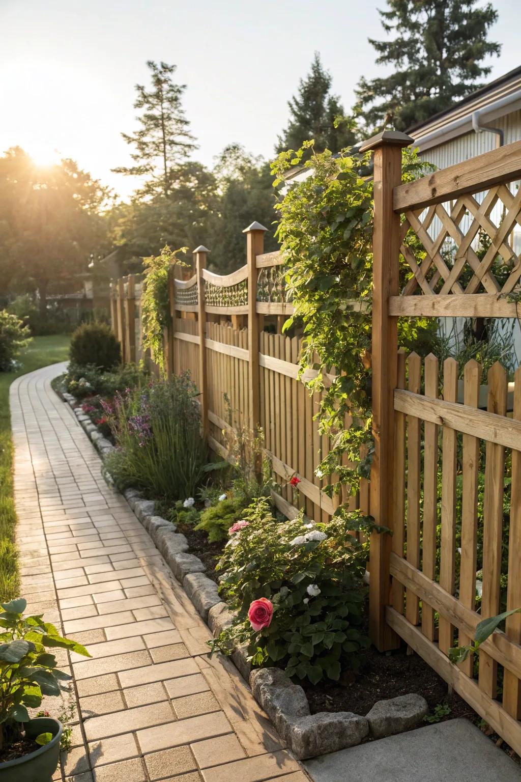 Shadowbox fences deliver privacy with light and airflow.
