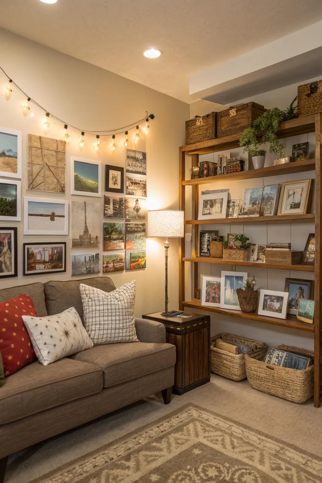 Customized ornaments fashion a distinct space.