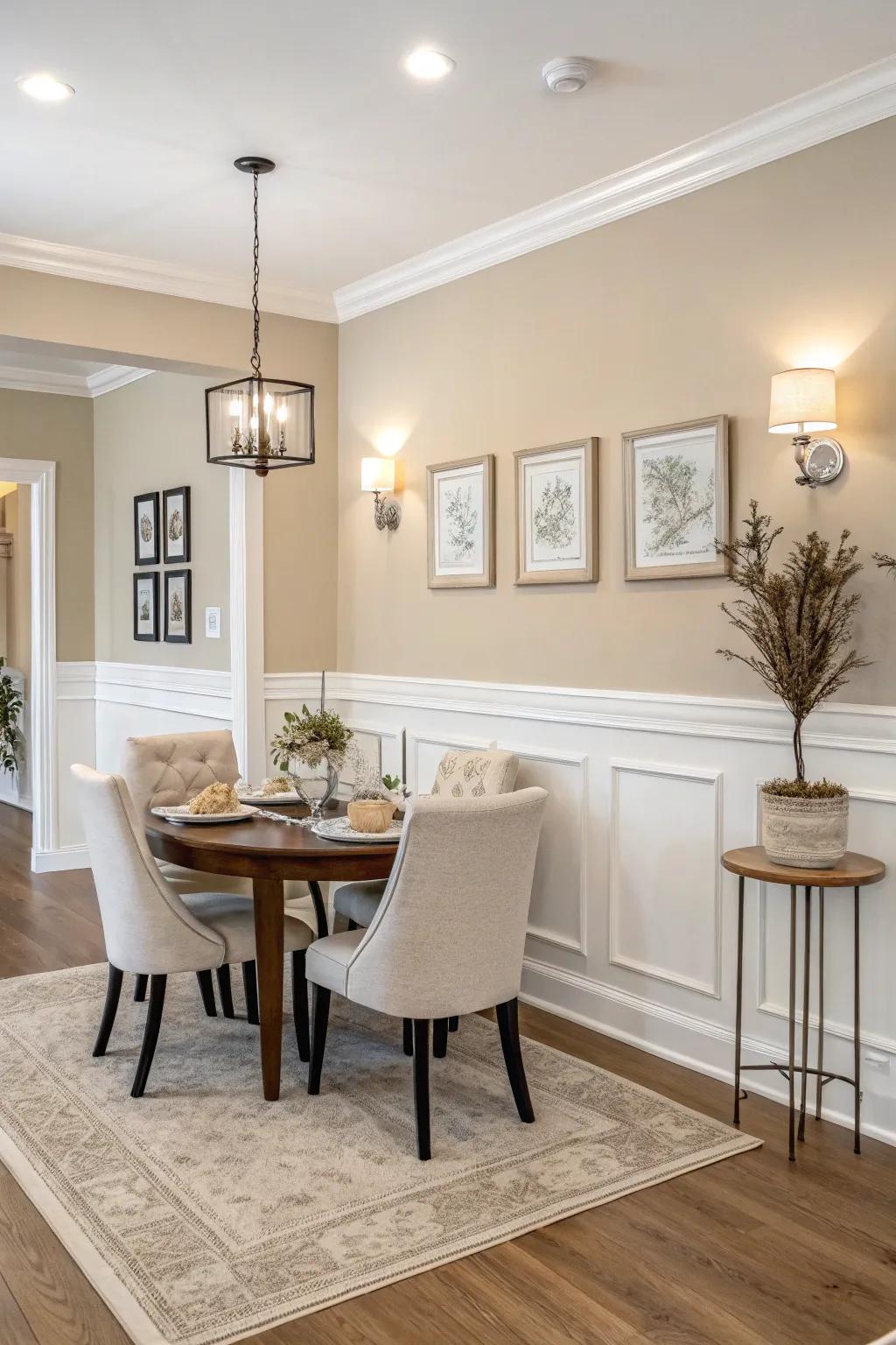 Neutral colors provide a calm and minimalist elegance.