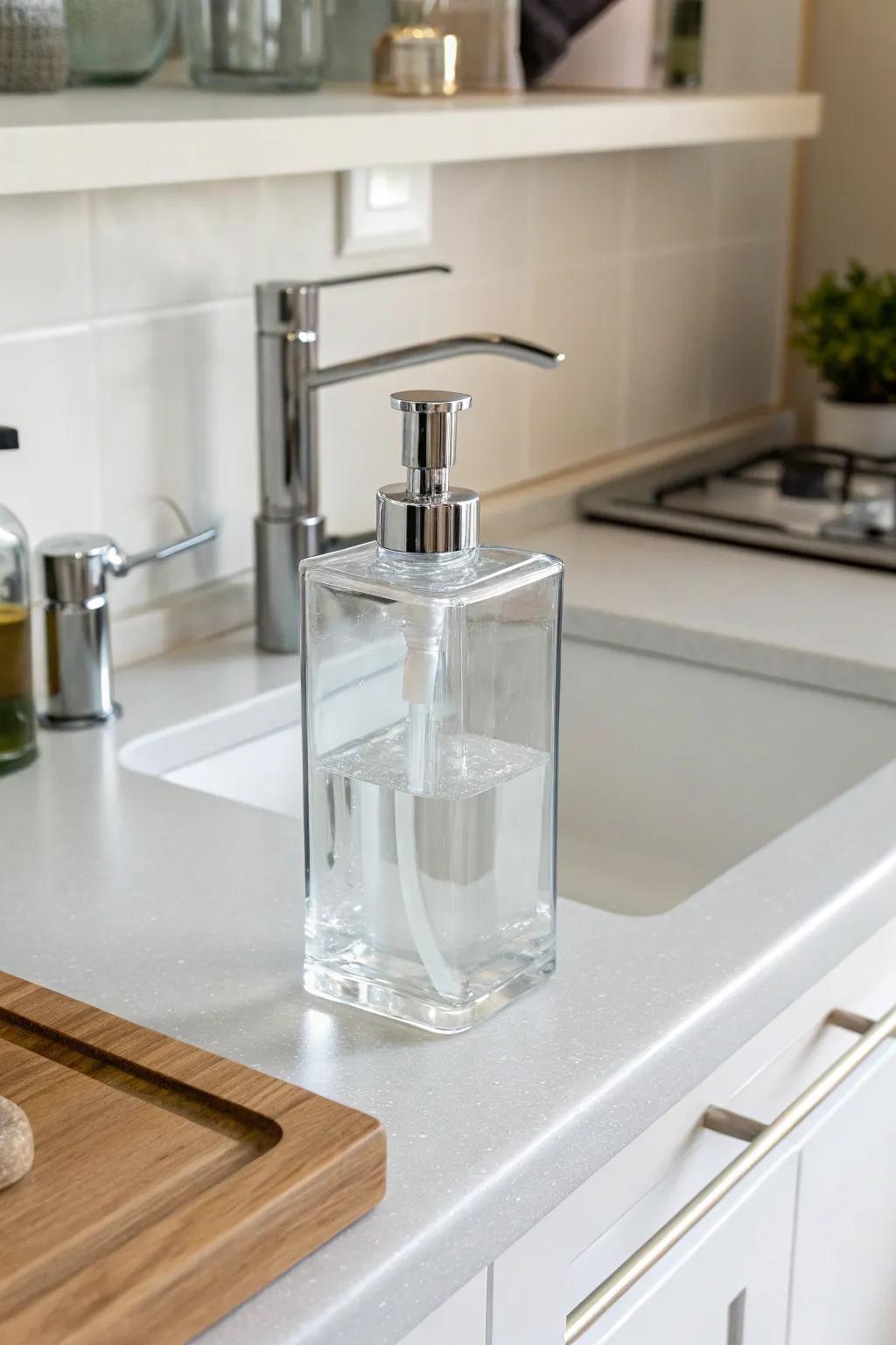 See-through acrylic applicators for a contemporary element.