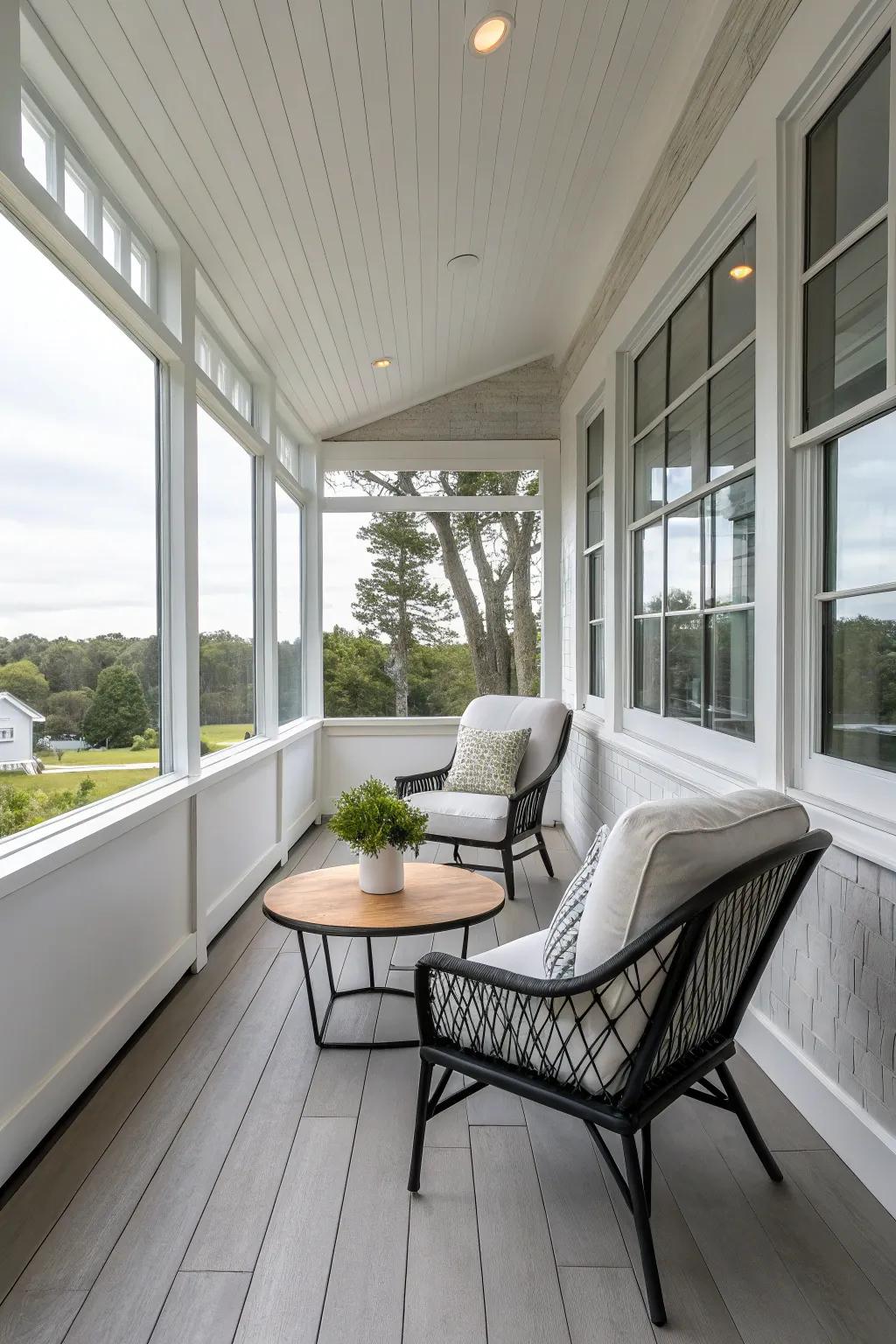 This modern deck's minimalist design is beautiful and uncluttered.