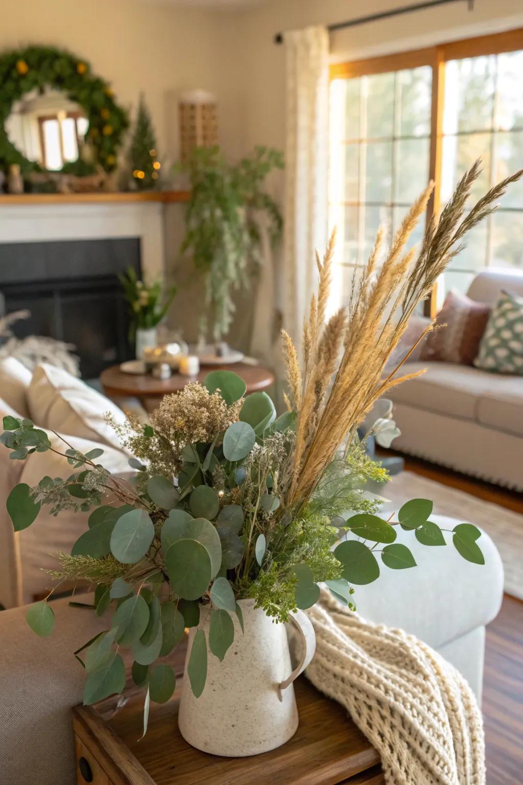 Seasonal plants contribute freshness and vibrancy to your fall decorations.