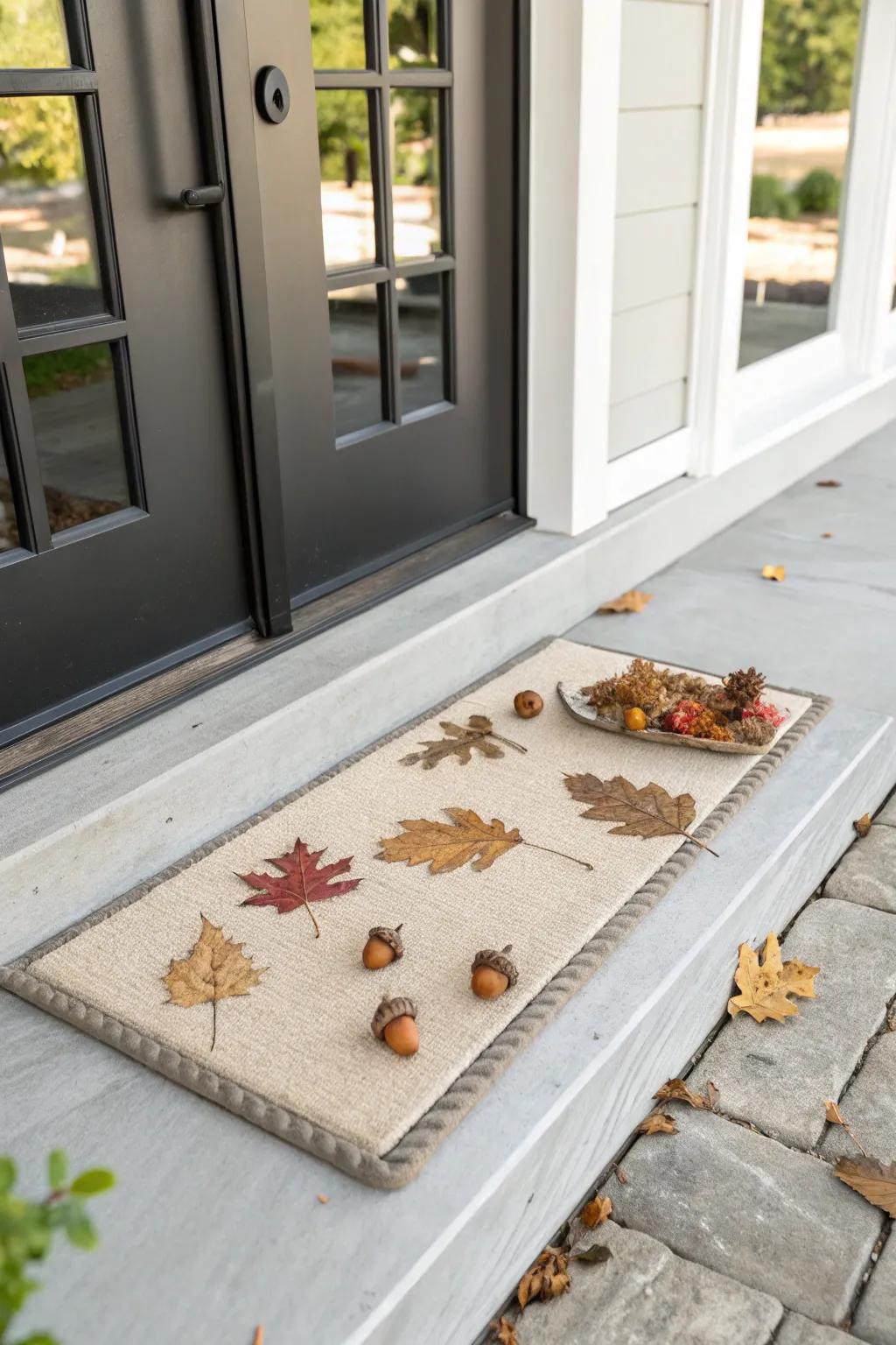 Minimalist doormat offering a chic, understated welcome.