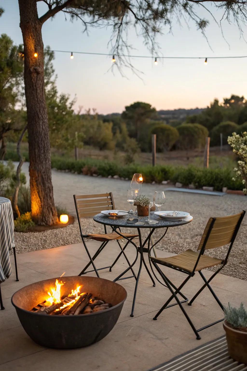 Bistro sets deliver a charming and intimate seating option for small spaces.