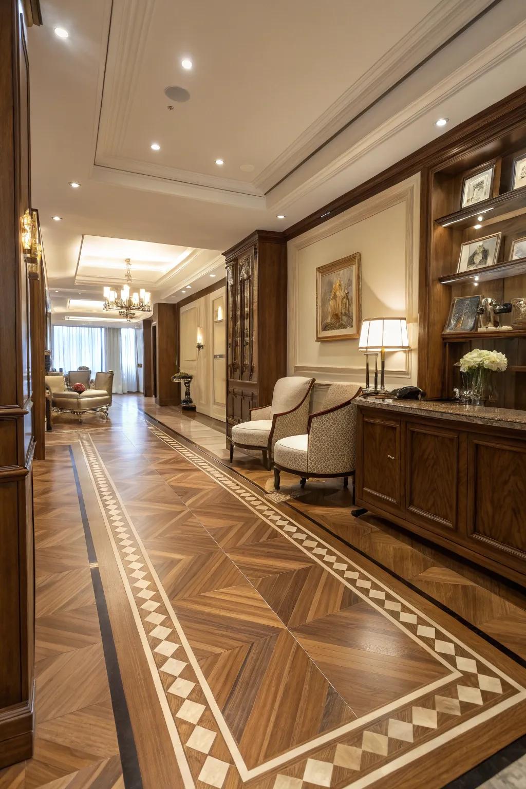 Timber decor connection introduces seamless elegance.