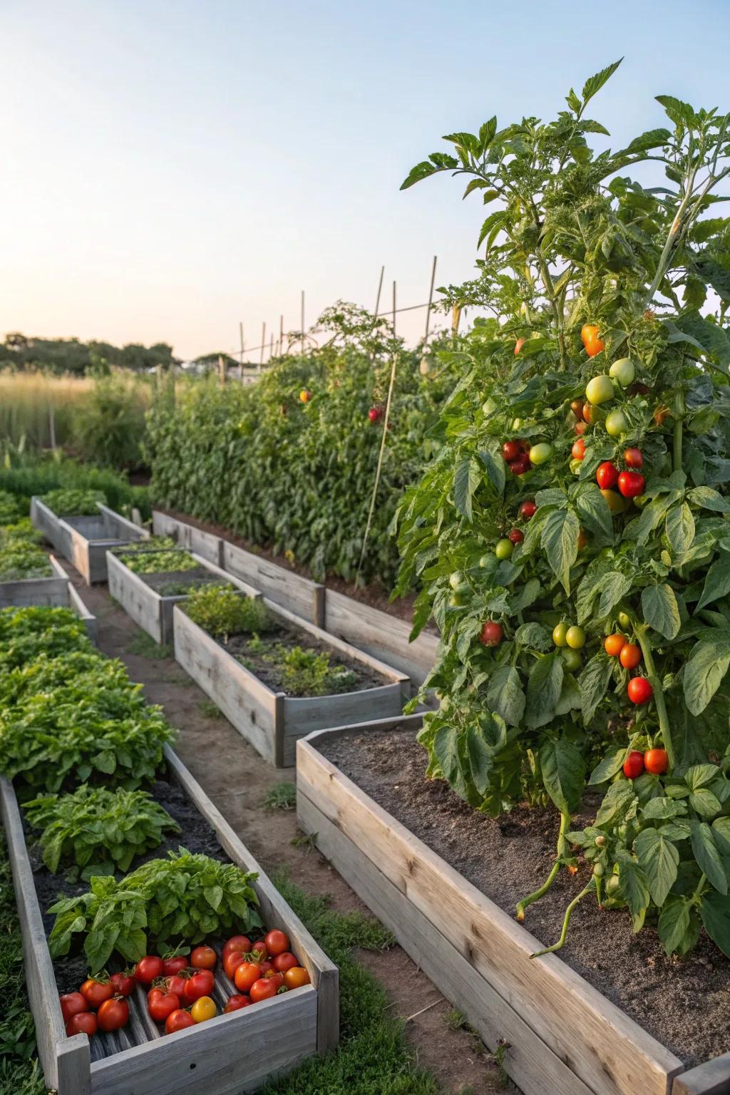 A produce patch combines beauty and practicality in your yard.