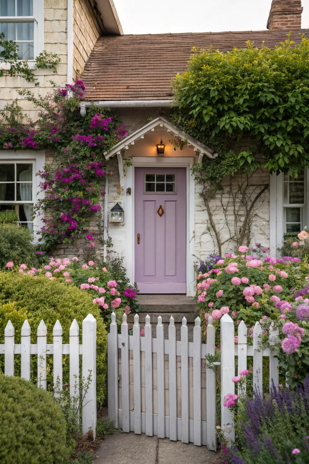 Lilac adds a fun and creative entrance.