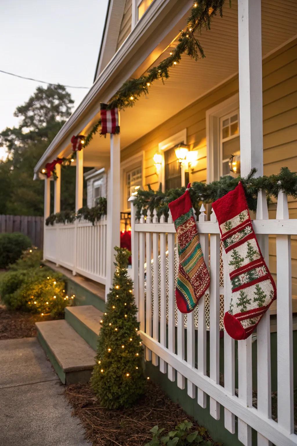 Stockings contribute a hint of indoor allure to your outdoor adornment.