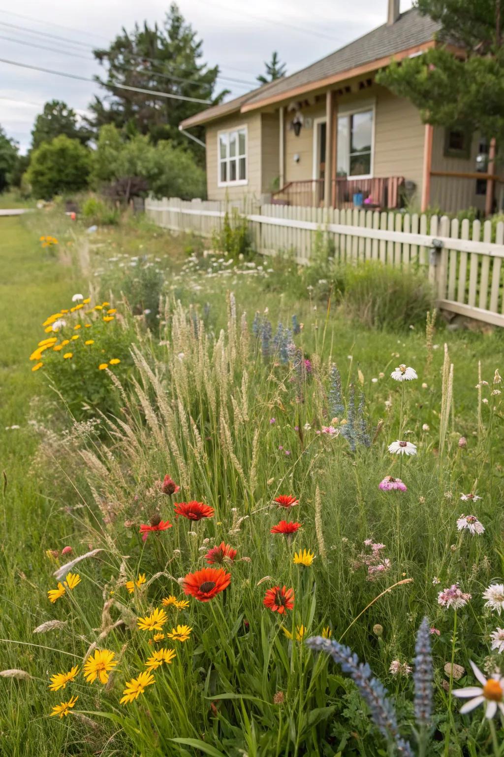 A small meadow presents organic beauty and supports biodiversity.