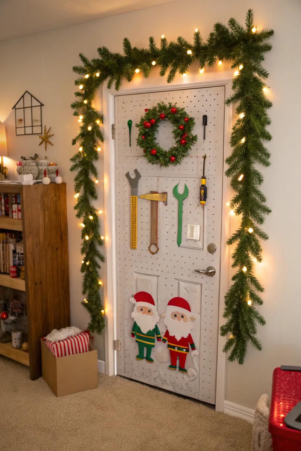 Father Christmas's space brings a bustling and merry atmosphere to your holiday door.
