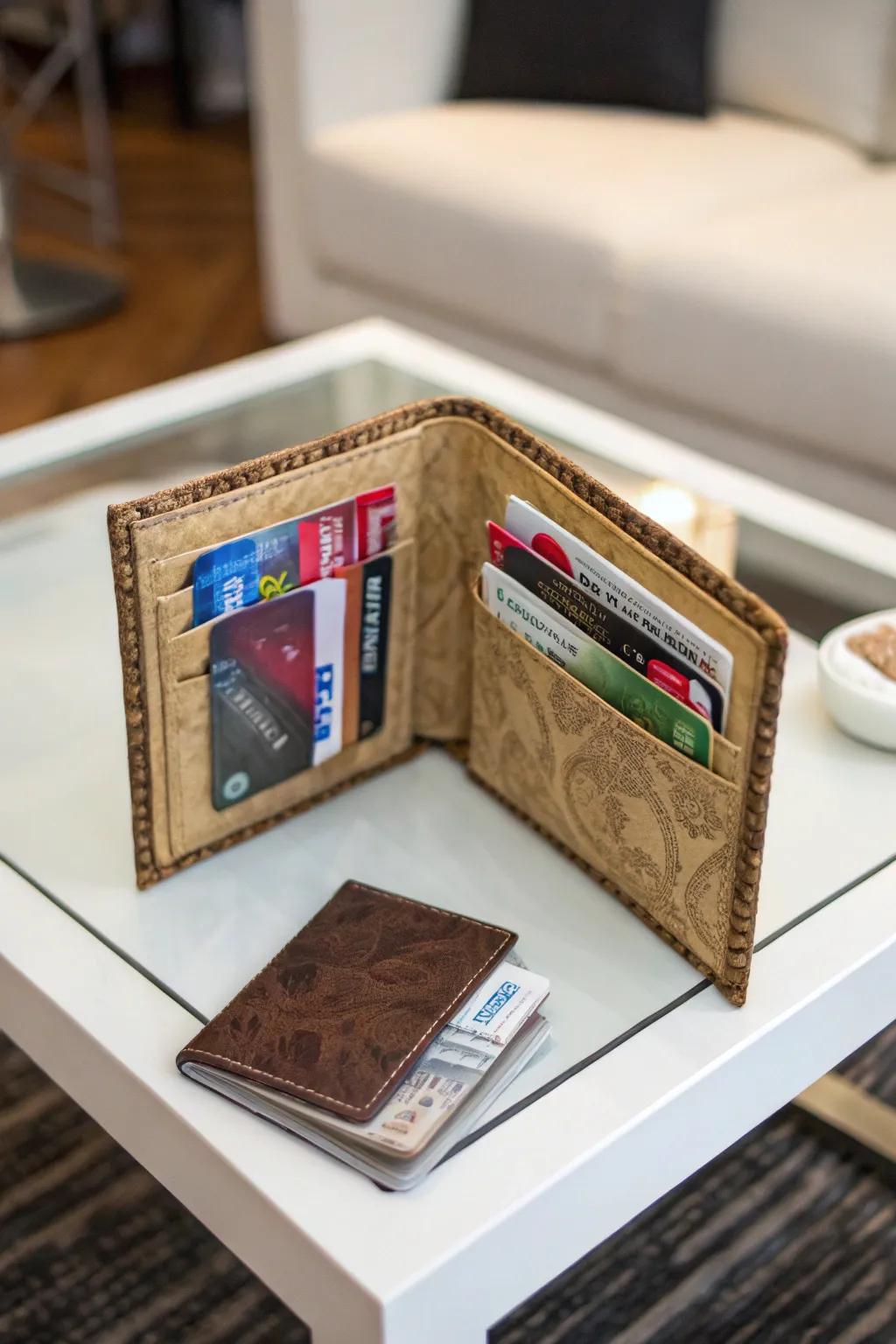 Gift card wallets keep multiple cards organized and stylish.