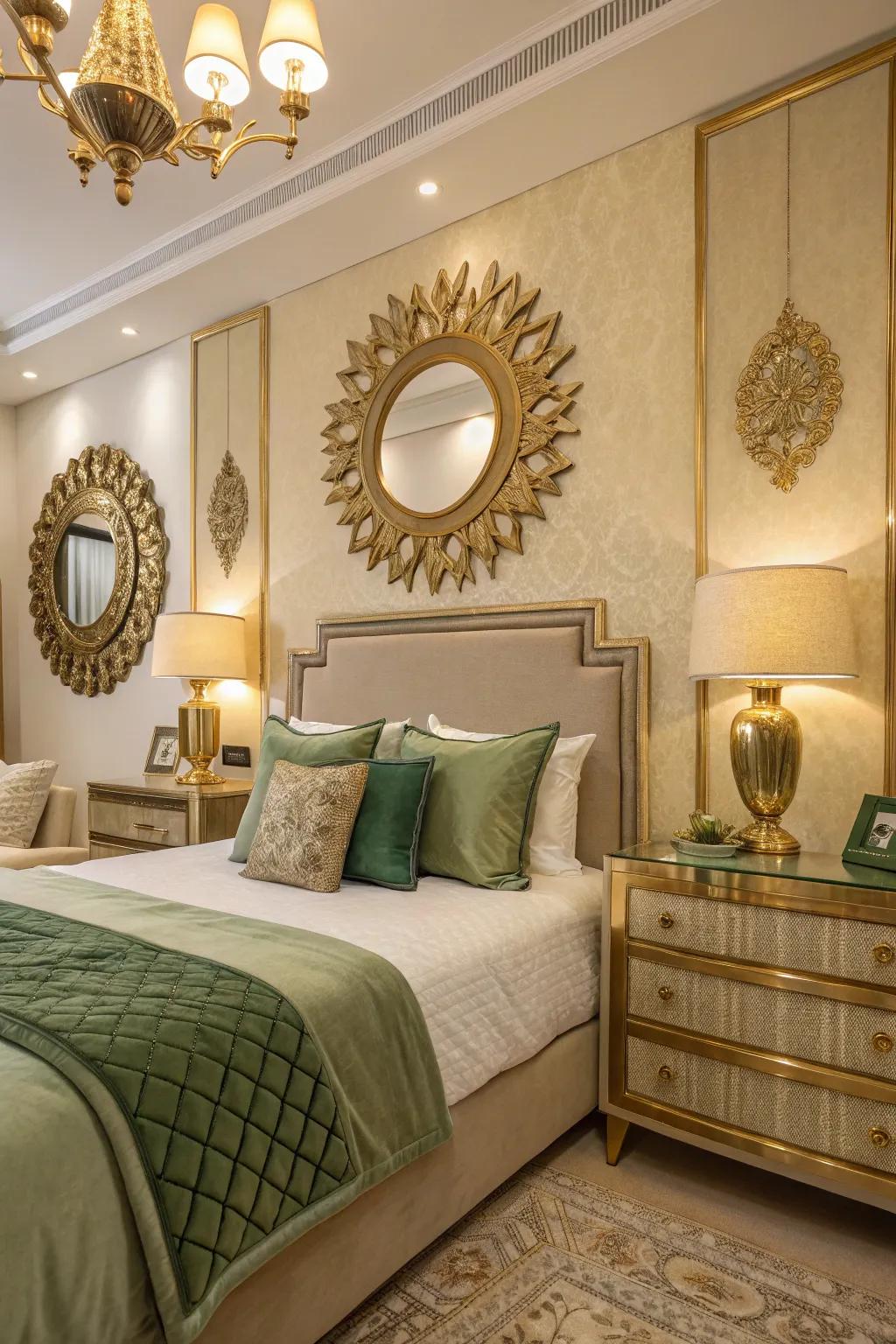 Gold accents bring luxury to your space.