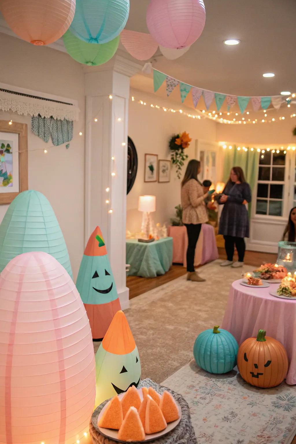 Experience a whimsical and gentle pastel Halloween.
