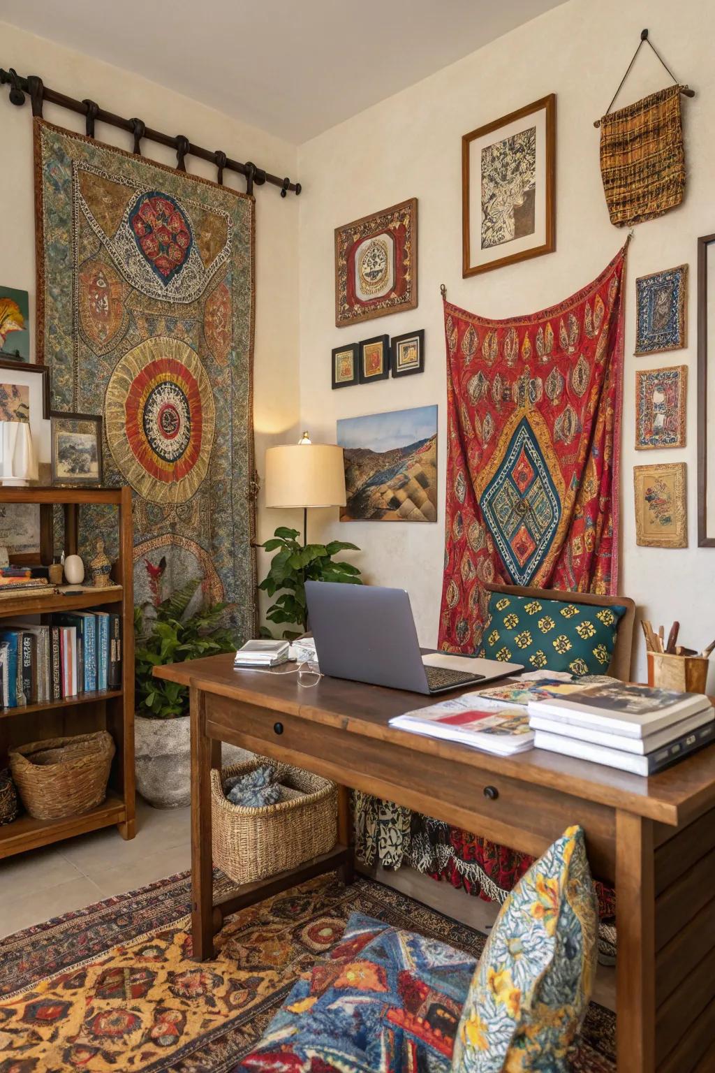 Global decor reflects your travels and personal passions, adding a personal touch.