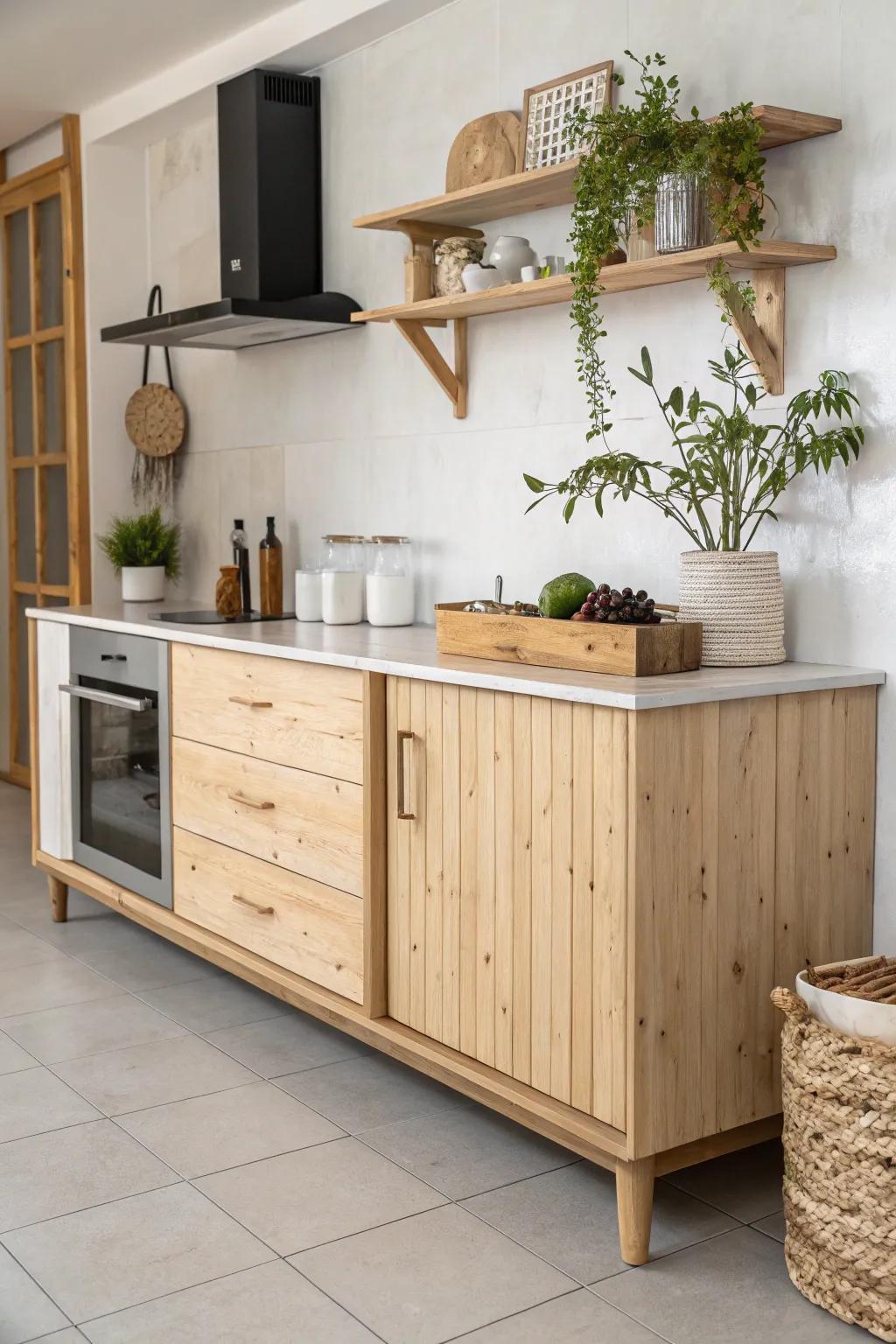 An eco-friendly credenza crafted from sustainable materials for a healthier home.