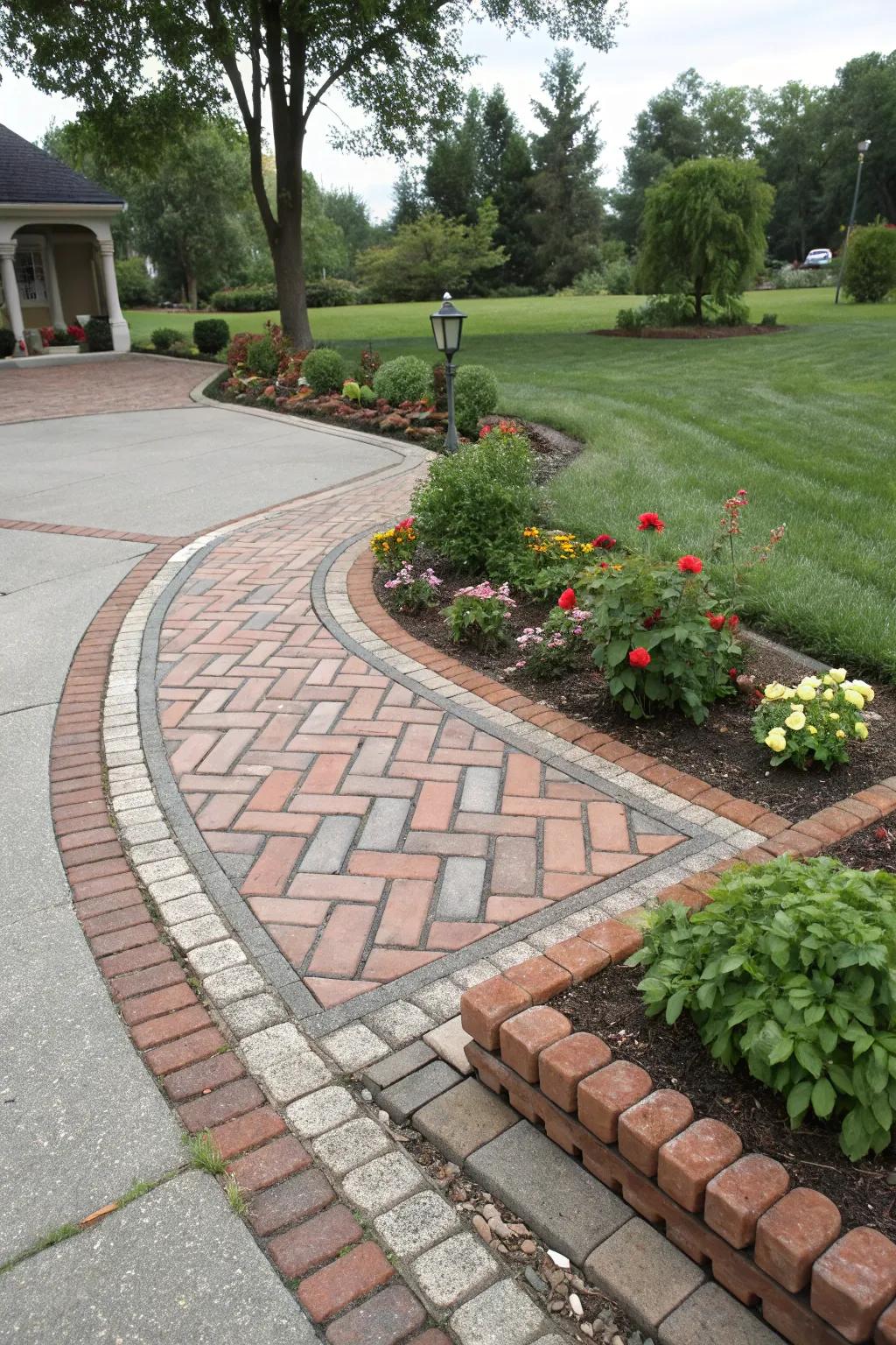 Creative edging defines spaces with flair.