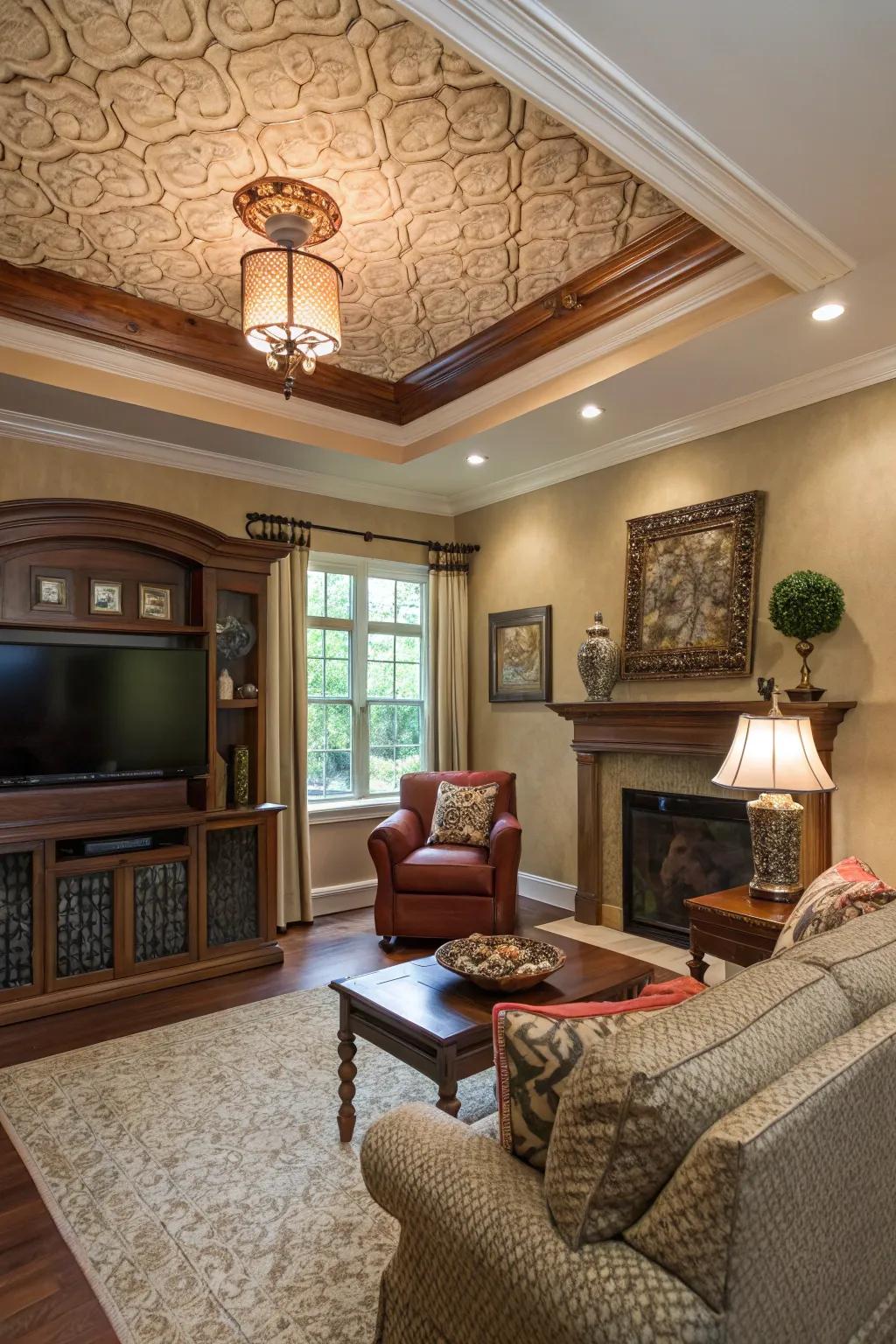 Mix and match textures for a unique crown molding design.