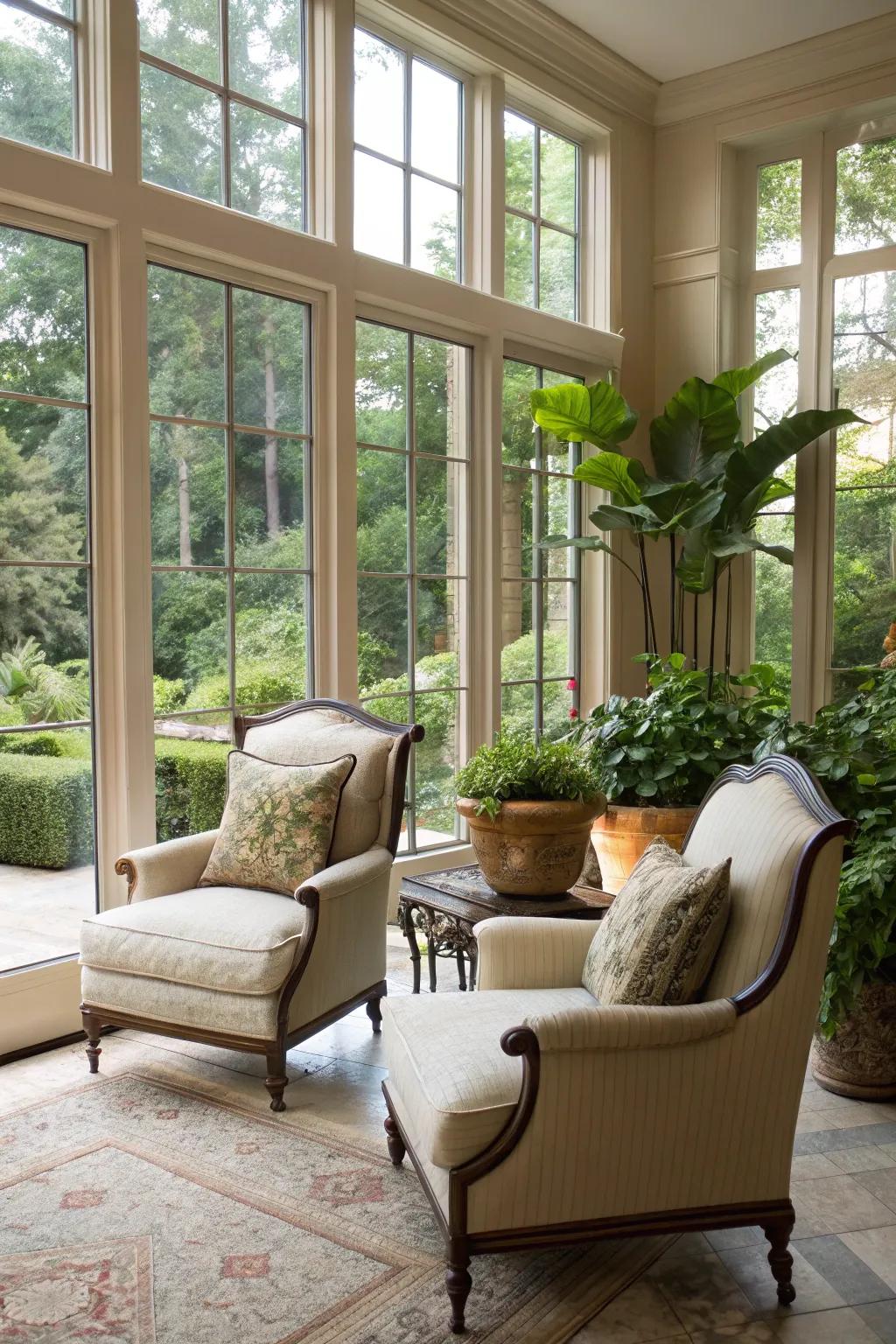 Nature-centered environments enhance a feeling of tranquility.