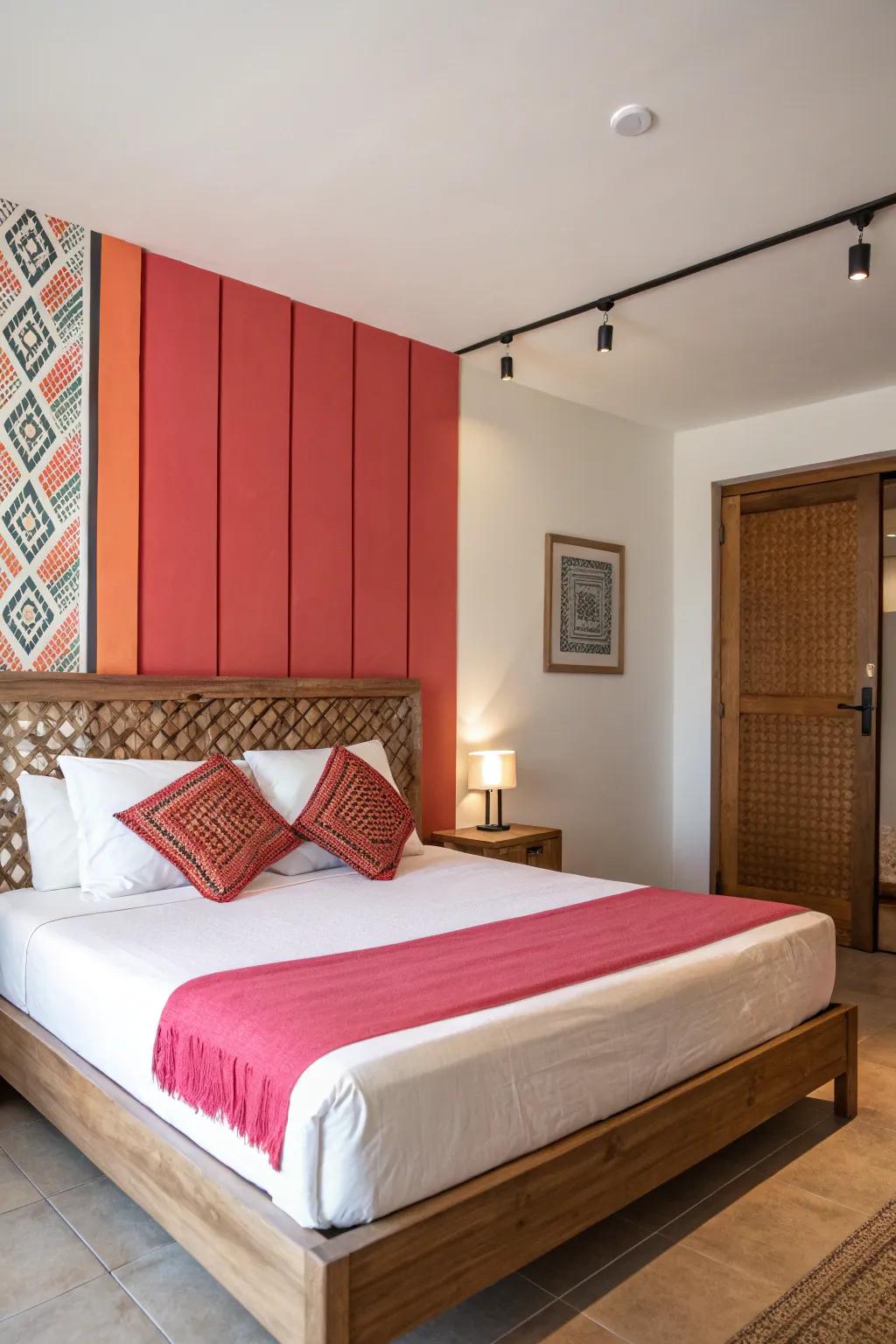 A bold statement with accent walls.