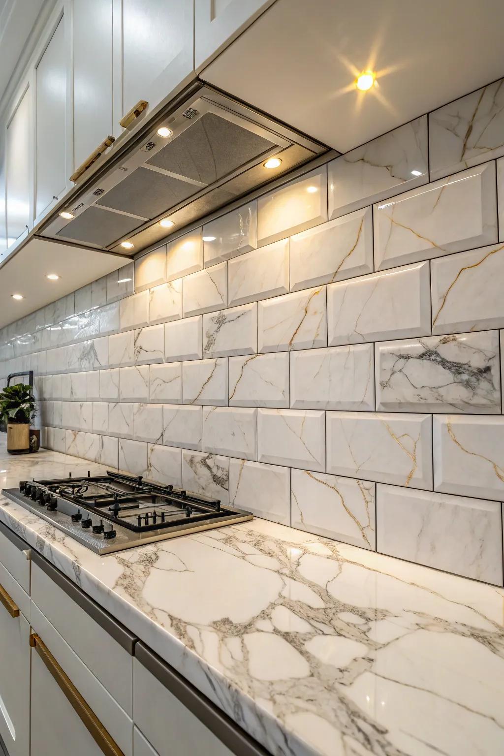 Stone-look tiles offer enduring opulence and natural elegance.