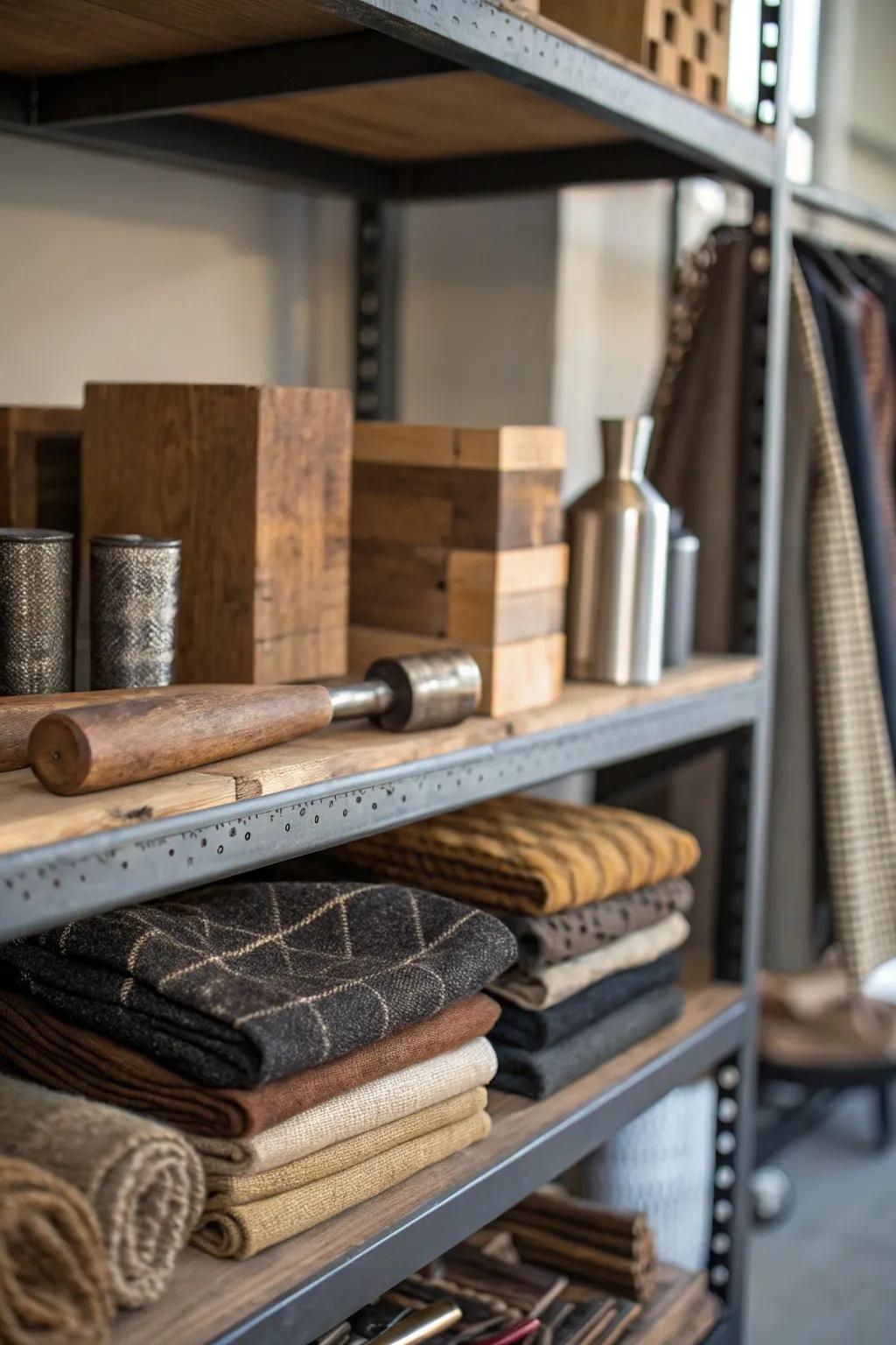 Enhance visual interest with a mix of textures.