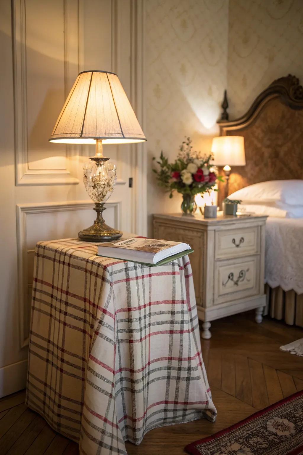 Plaid covers add cozy charm and warmth.