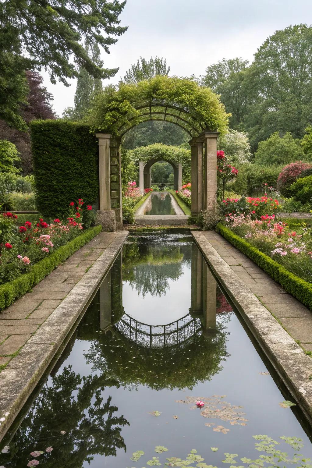 Reflective surfaces add profundity and dimension to your garden.