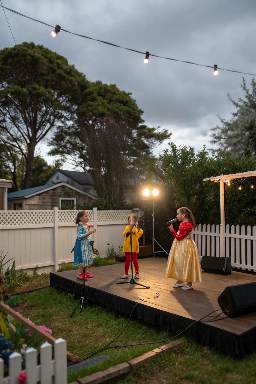 Foster creativity with an outdoor theater stage.