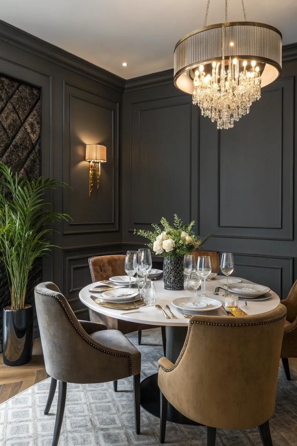 Dark tones introduce drama and refinement to a room.