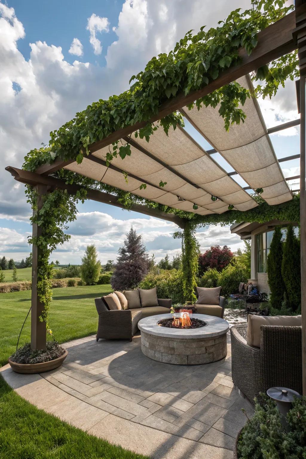 Adapt to any weather with an adjustable pergola shade.