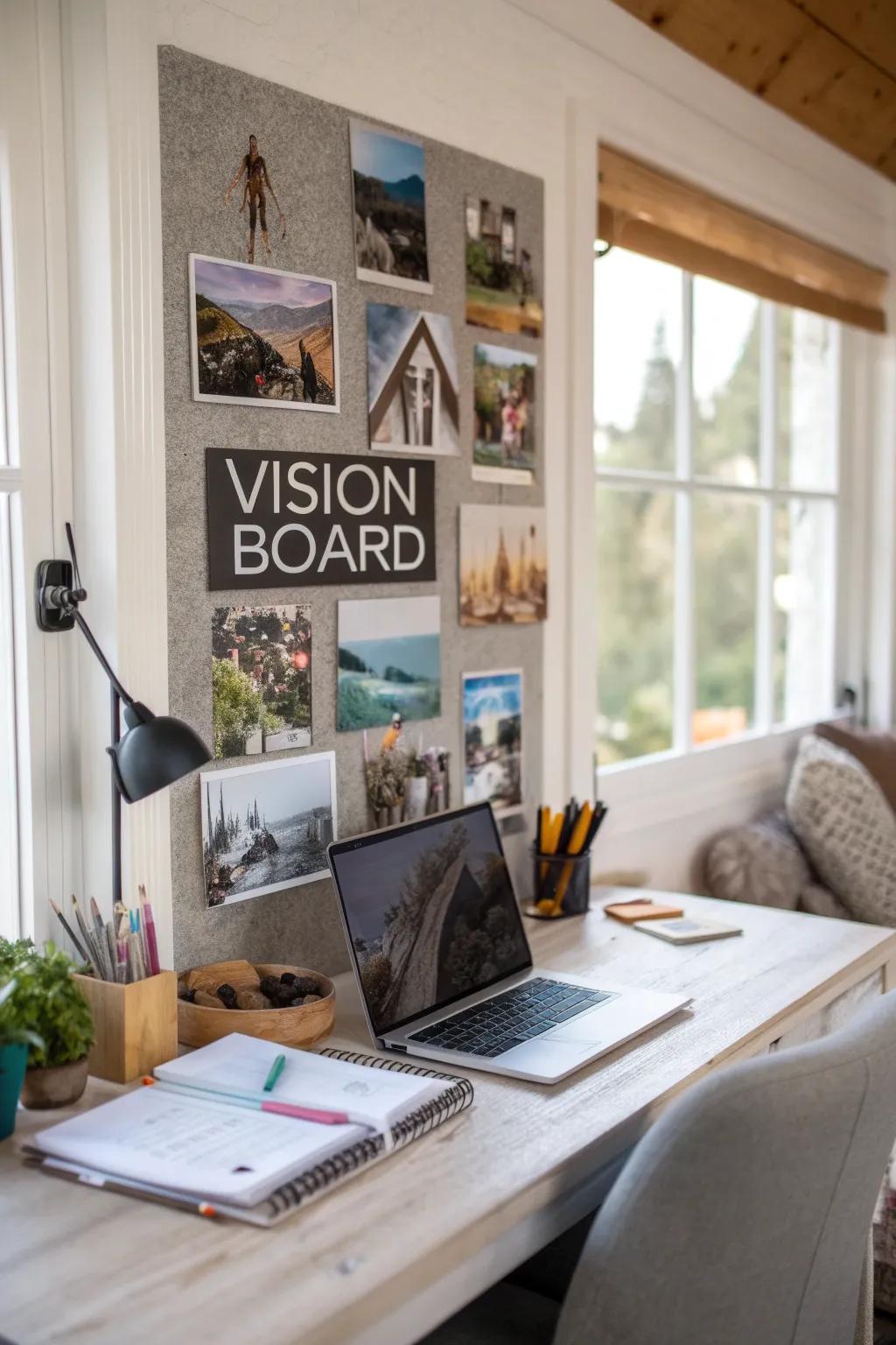 Envision your dreams with a vision board photo collage.