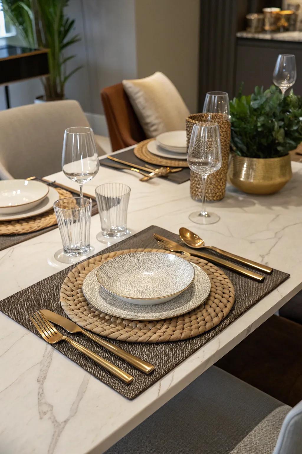 Luxurious green designs provide sustainable opulence for your tablescape.