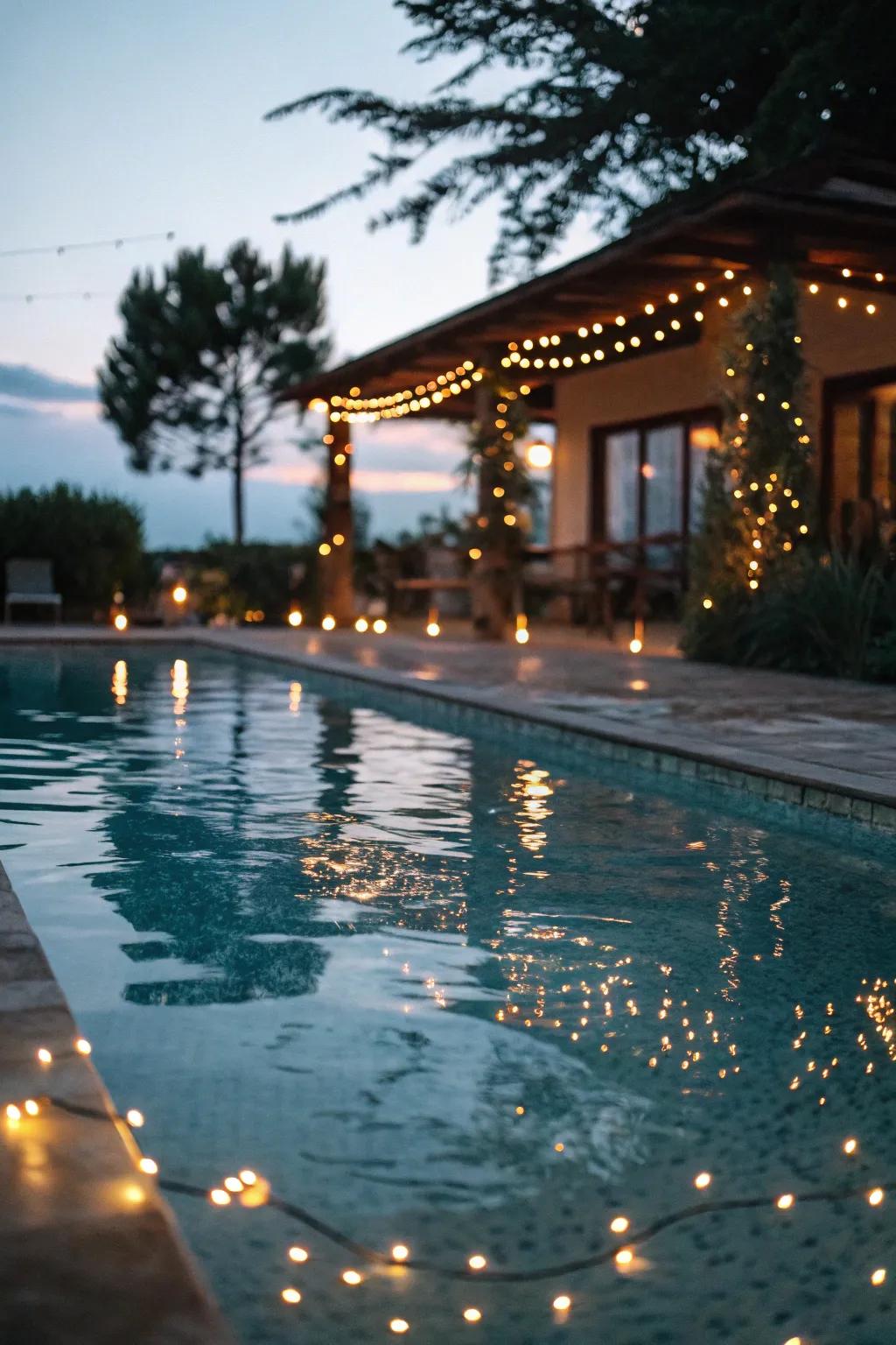 Reflective lighting causes your pool surface to sparkle.