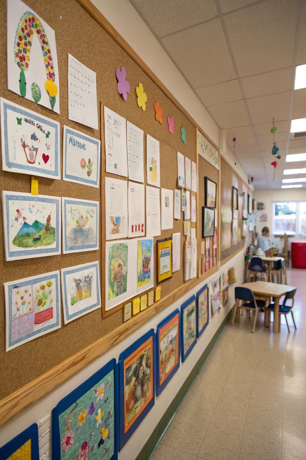A dynamic student art gallery boosting self-esteem.