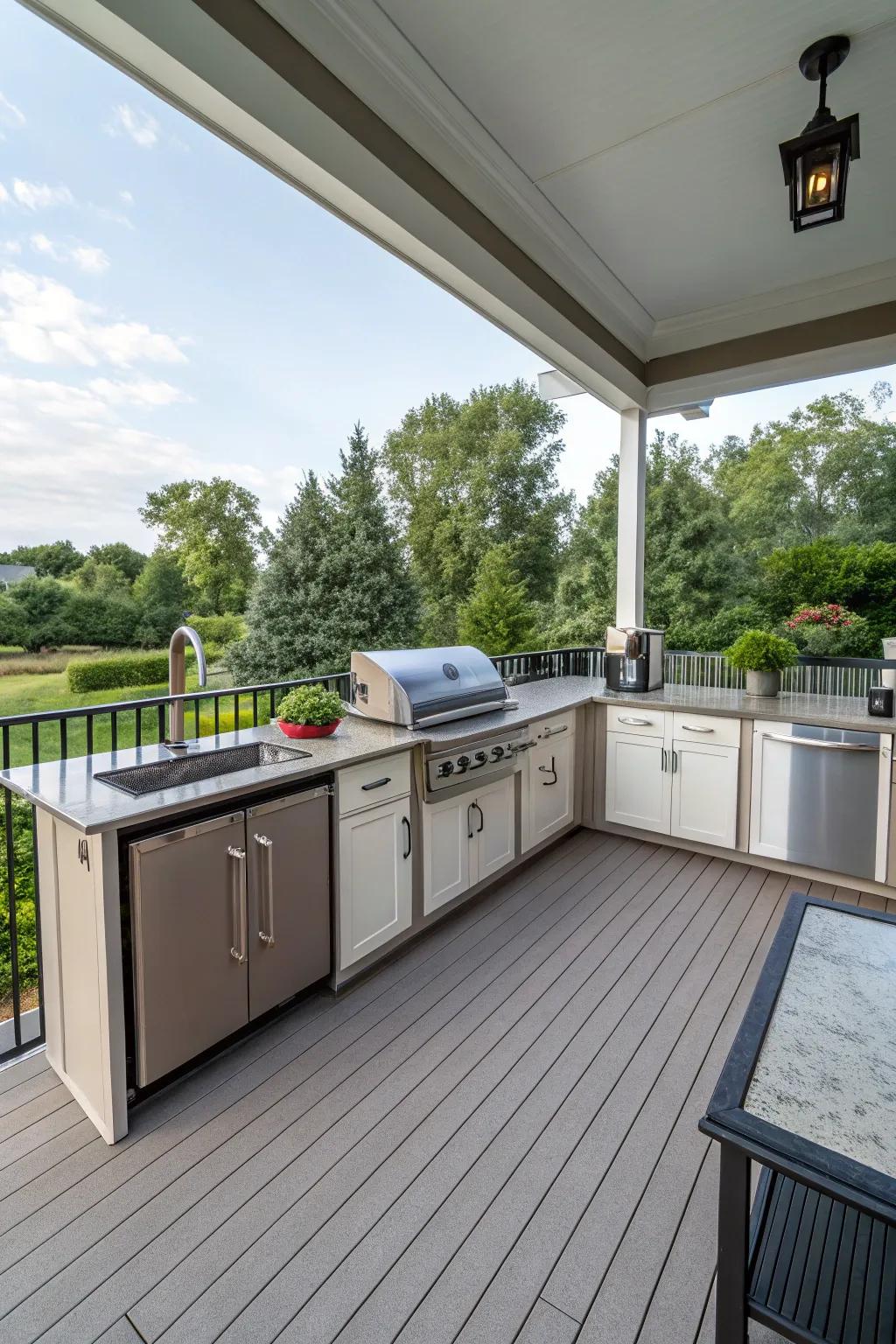 Elevate your deck with an open-air kitchenette.