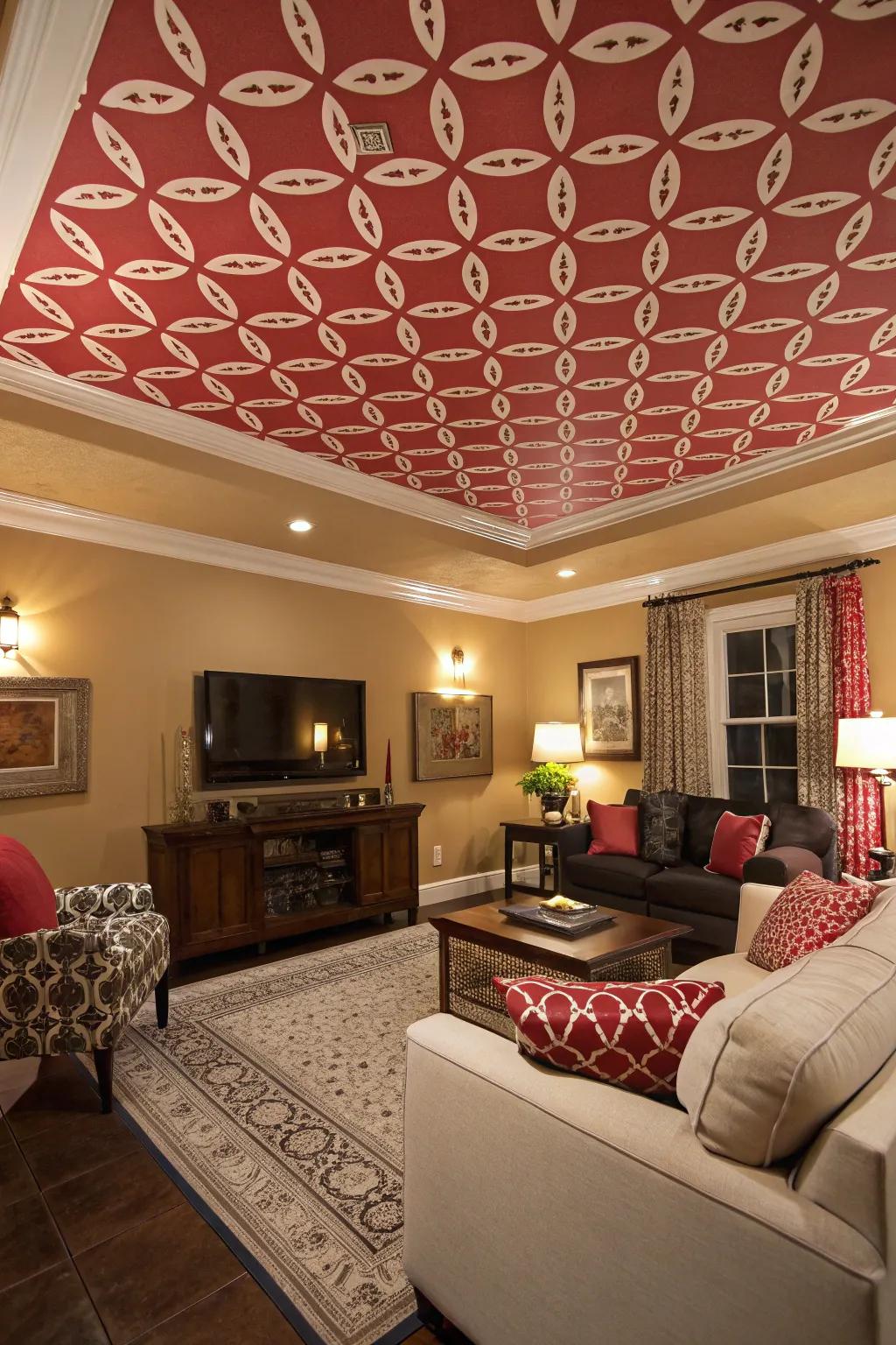 Unanticipated ceiling designs can dramatically impact a room's ambiance.