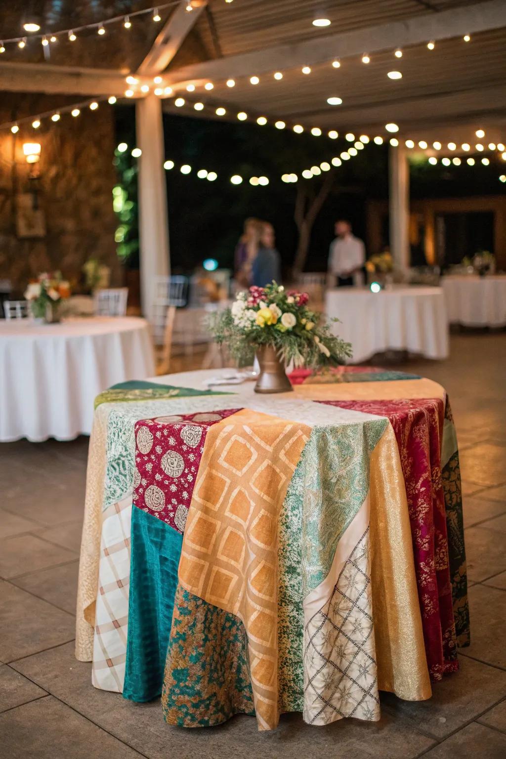 Eclectic mix of materials and hues for a personalized touch.