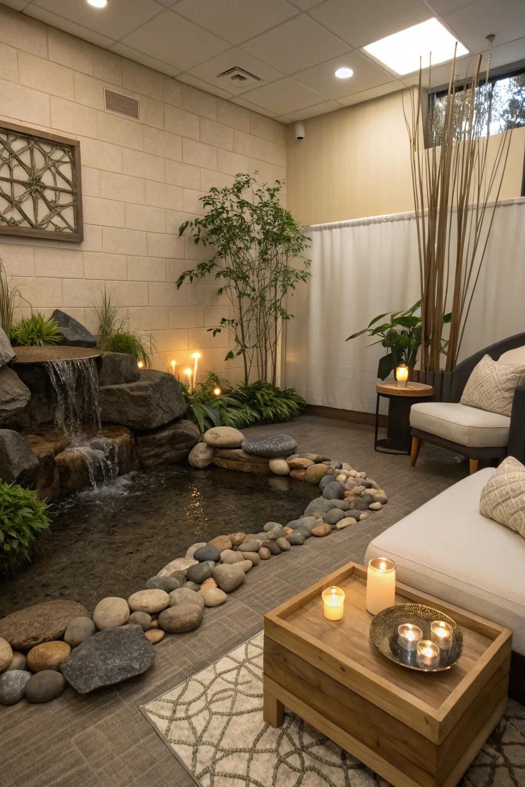 A zen zone offers tranquility and a moment of peace.