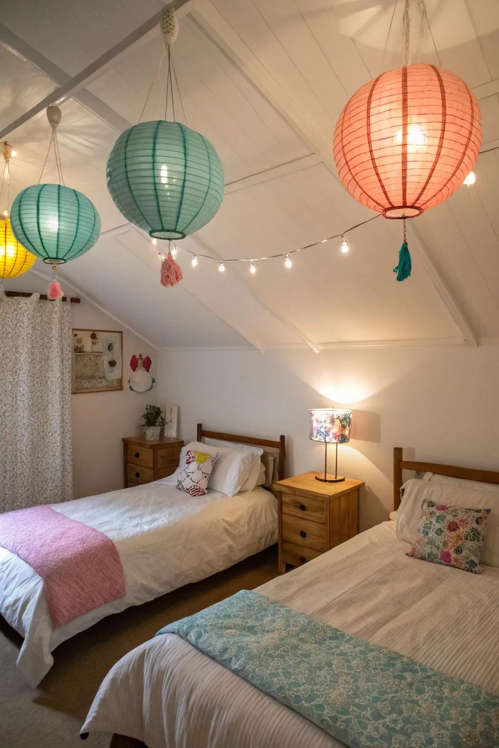 Ceiling fasteners create magical hanging displays that captivate and delight.