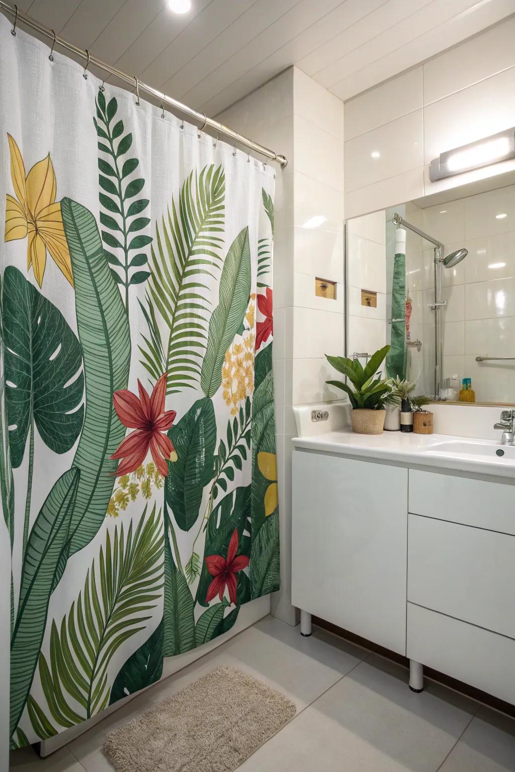 Exotic themes give a vacation sensation in your bathroom.