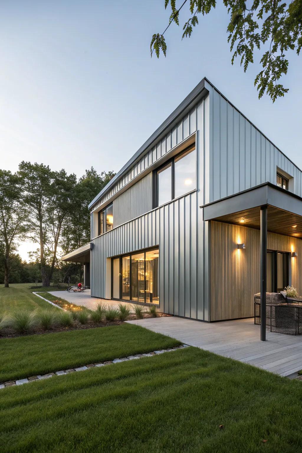 Metal details add a modern edge.