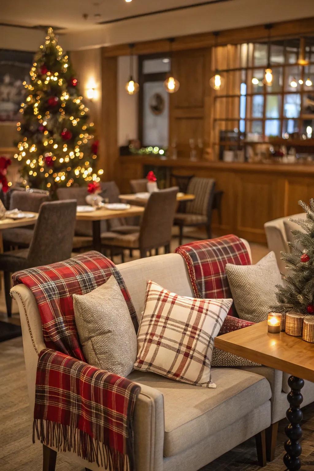 Fabrics that wrap guests in warmth.