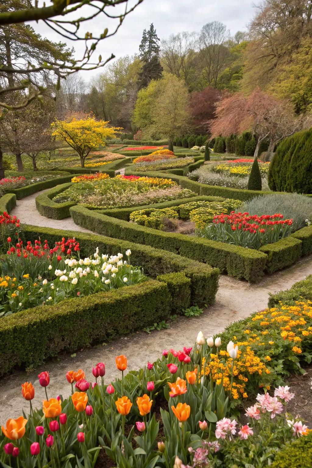 A season-changing bloom maze that evolves throughout the year.